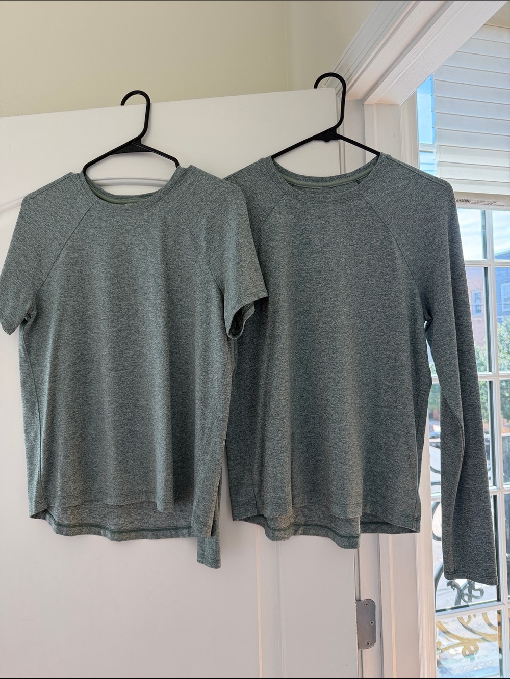 lululemon athletica Heathered Sage Short Sleeve & Long Sleeve Tops